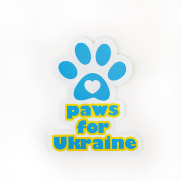 Paws for Ukraine Sticker.